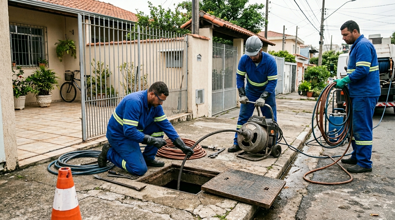 Desentupimento de esgoto em São José dos Campos-SP
